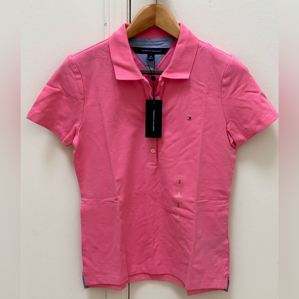 Pink Tommy Hilfiger pink polo